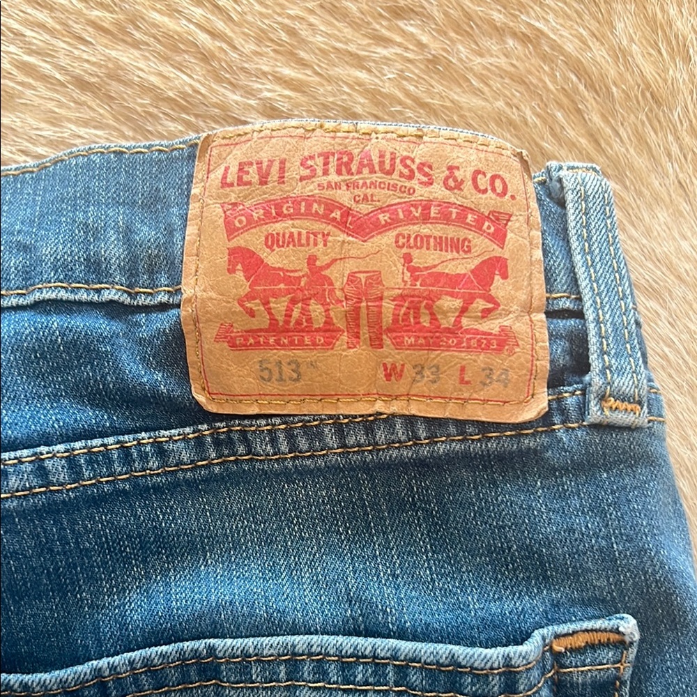 Levi's Blue Slim Straight Jeans Iconic Style